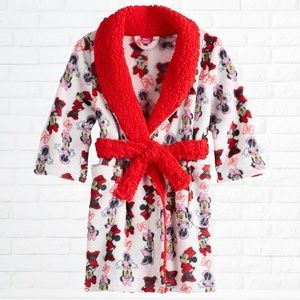 NWT Disney Minnie Mouse Toddler Girl "Minnie Wow 2" Bath Robe -  Size 2T